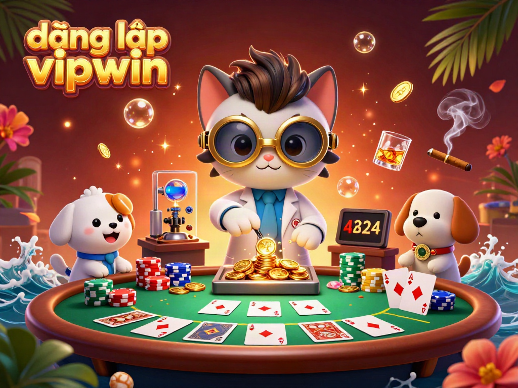 Experience seamless đăng nhập vipwin in a vibrant casino world filled with poker chips, tables, and excitement.