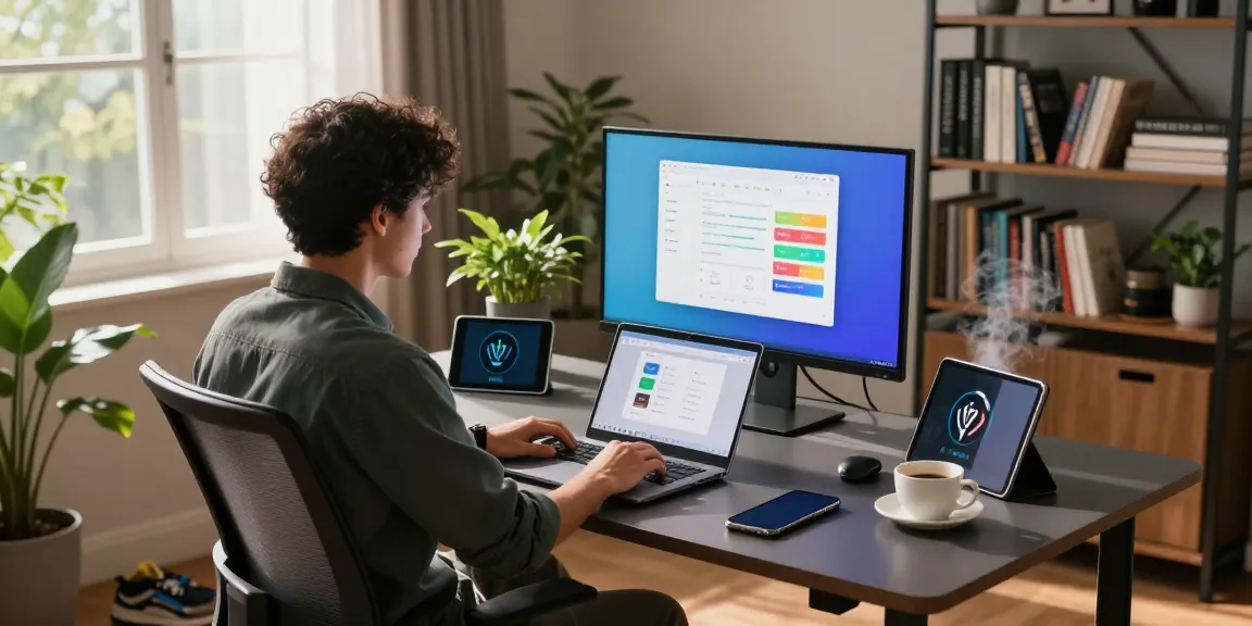 WPS Download in a sleek home office during a productive morning.